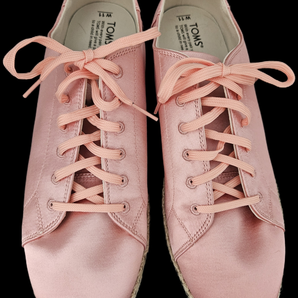 TOMS Women's Satin Pink Sneakers